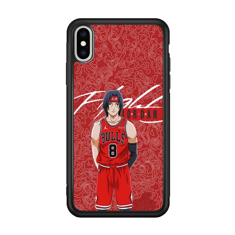 Air Jordan Cover from Itachi iPhone Xs Max Case-Rubber Black (2D Case)-Oxvistore