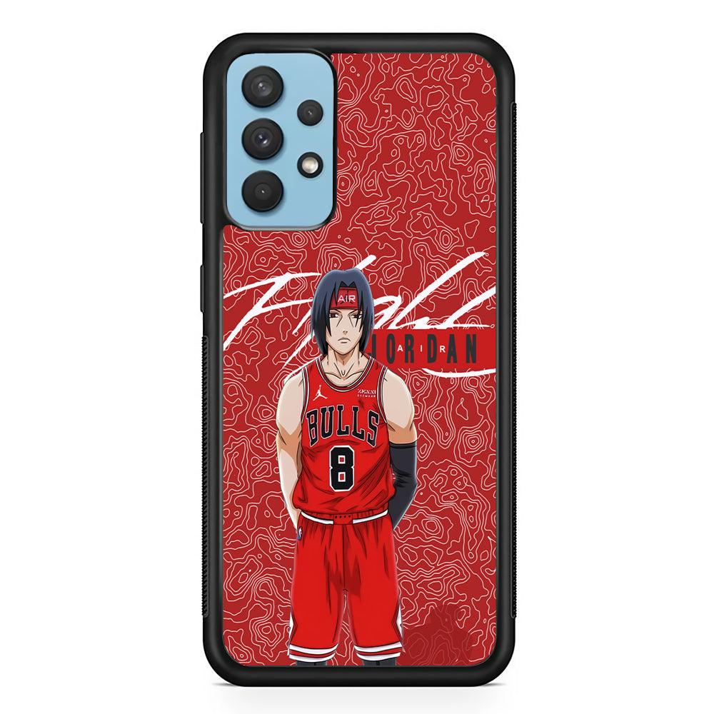 Air Jordan Cover from Itachi Samsung Galaxy A32 Case-Rubber Black (2D Case)-Oxvistore