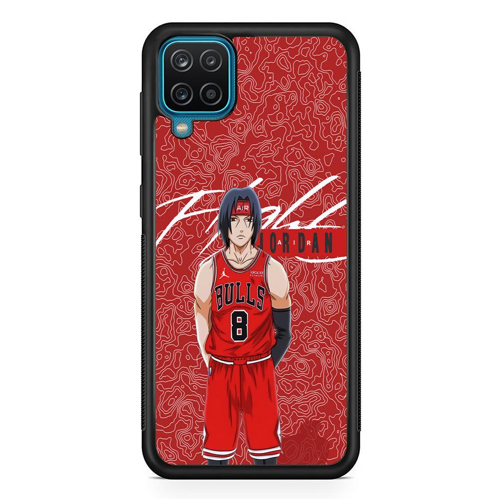 Air Jordan Cover from Itachi Samsung Galaxy A12 Case-Rubber Black (2D Case)-Oxvistore