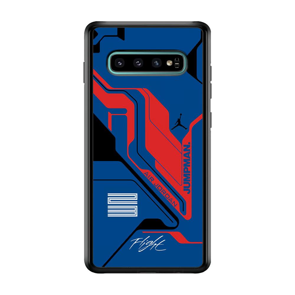 Air Jordan Cyber Line Samsung Galaxy S10 Plus Case-Rubber Black (2D Case)-Oxvistore