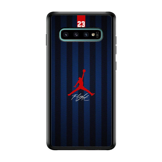 Air Jordan Deep Blue Art Line Samsung Galaxy S10 Case-Oxvistore