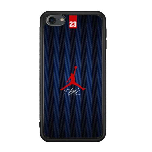 Air Jordan Deep Blue Art Line iPod Touch 6 Case-Rubber Black (2D Case)-Oxvistore