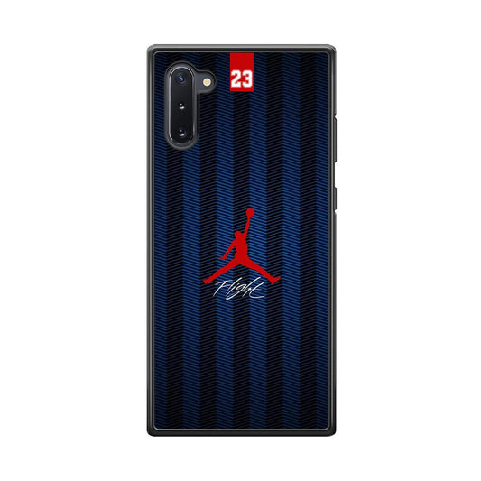 Air Jordan Deep Blue Art Line Samsung Galaxy Note 10 Case-Rubber Black (2D Case)-Oxvistore