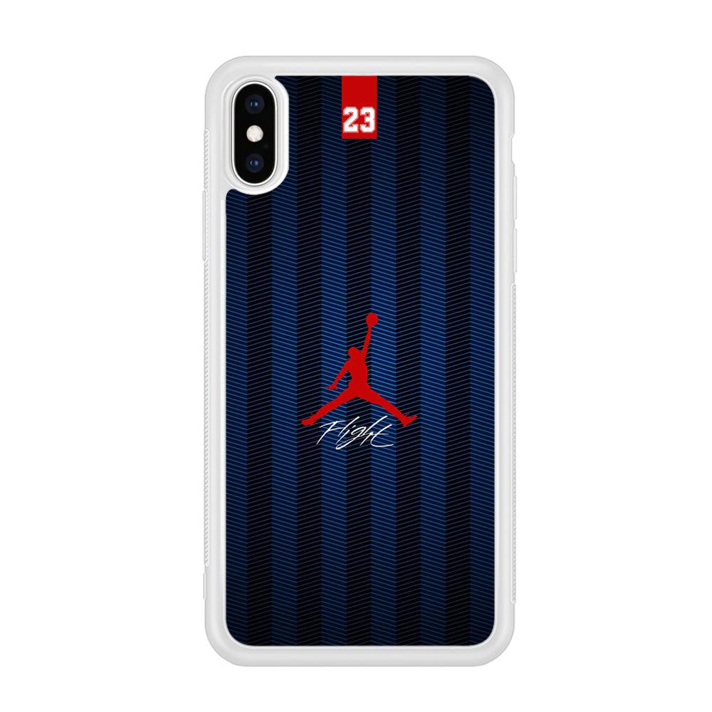 Air Jordan Deep Blue Art Line iPhone X Case-Oxvistore