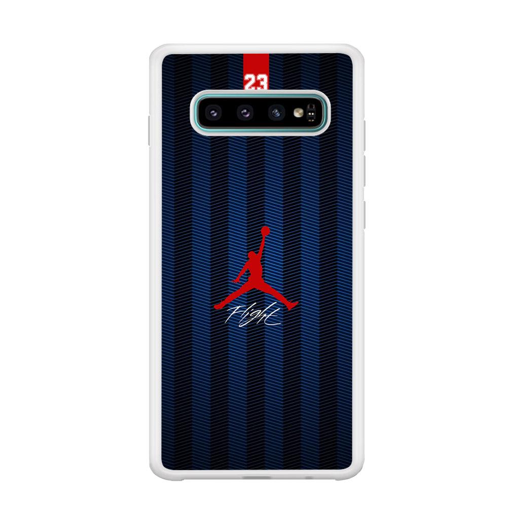 Air Jordan Deep Blue Art Line Samsung Galaxy S10 Case-Oxvistore