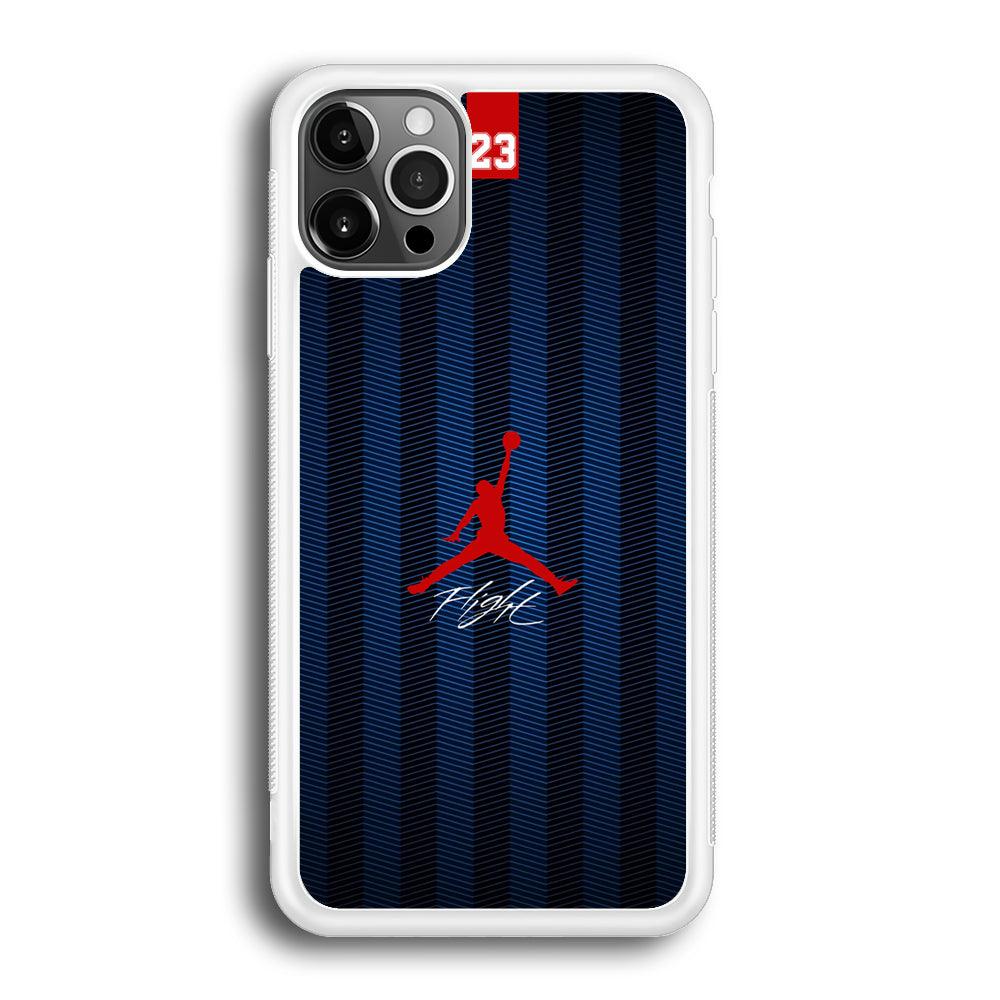 Air Jordan Deep Blue Art Line iPhone 12 Pro Max Case-Oxvistore