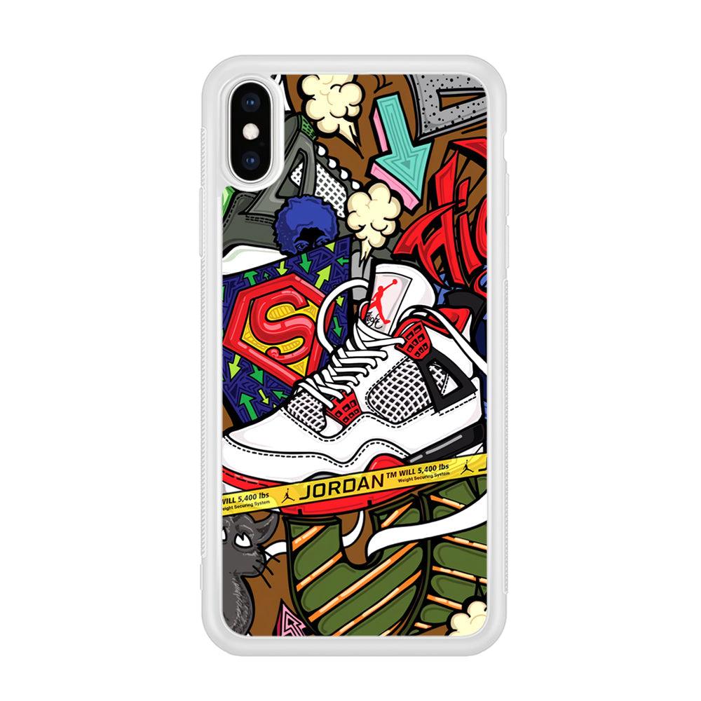 Air Jordan Doodle Board iPhone X Case-Oxvistore