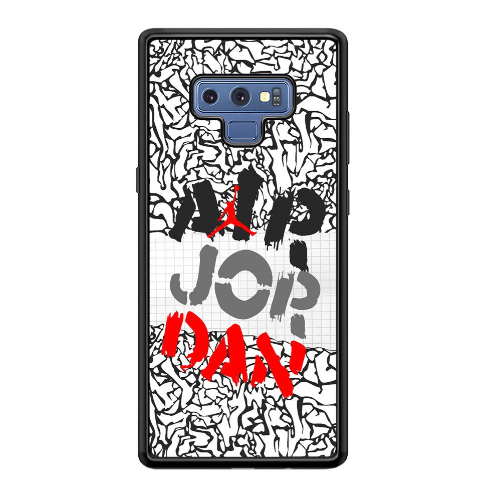 Air Jordan Drop The Paintbrush Samsung Galaxy Note 9 Case-Rubber Black (2D Case)-Oxvistore