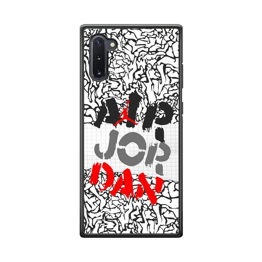 Air Jordan Drop The Paintbrush Samsung Galaxy Note 10 Case-Rubber Black (2D Case)-Oxvistore