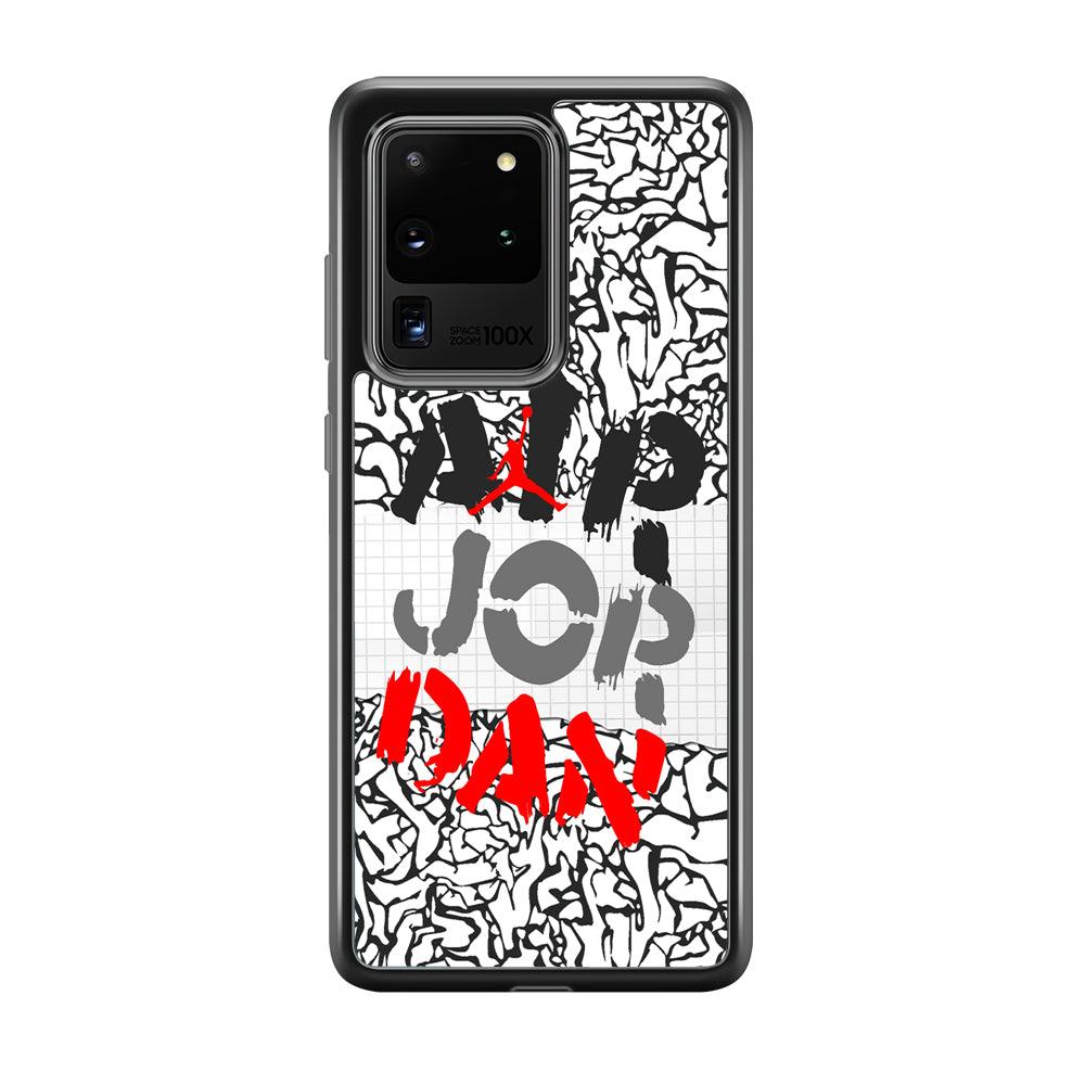 Air Jordan Drop The Paintbrush Samsung Galaxy S20 Ultra Case-Rubber Black (2D Case)-Oxvistore