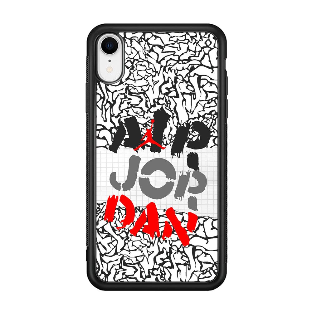Air Jordan Drop The Paintbrush iPhone XR Case-Rubber Black (2D Case)-Oxvistore