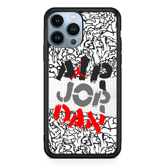 Air Jordan Drop The Paintbrush iPhone 13 Pro Max Case-Rubber Black (2D Case)-Oxvistore