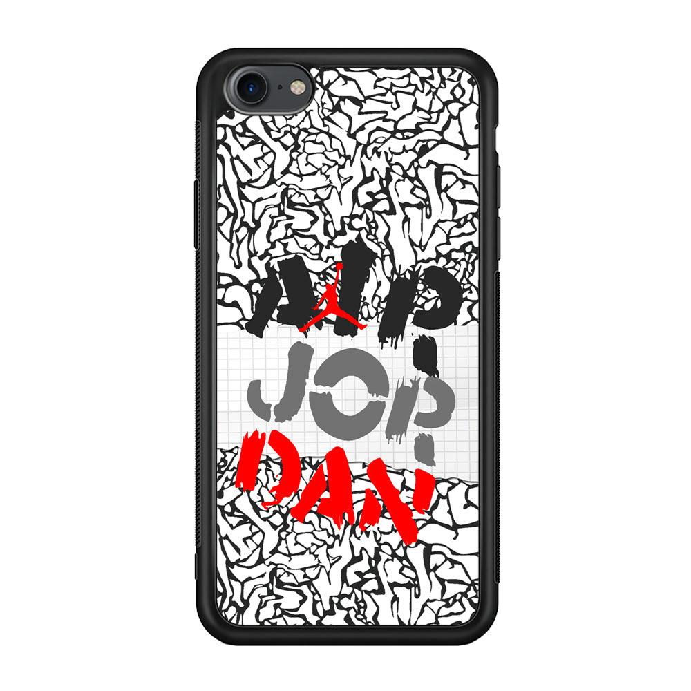 Air Jordan Drop The Paintbrush iPhone 7 Case-Rubber Black (2D Case)-Oxvistore