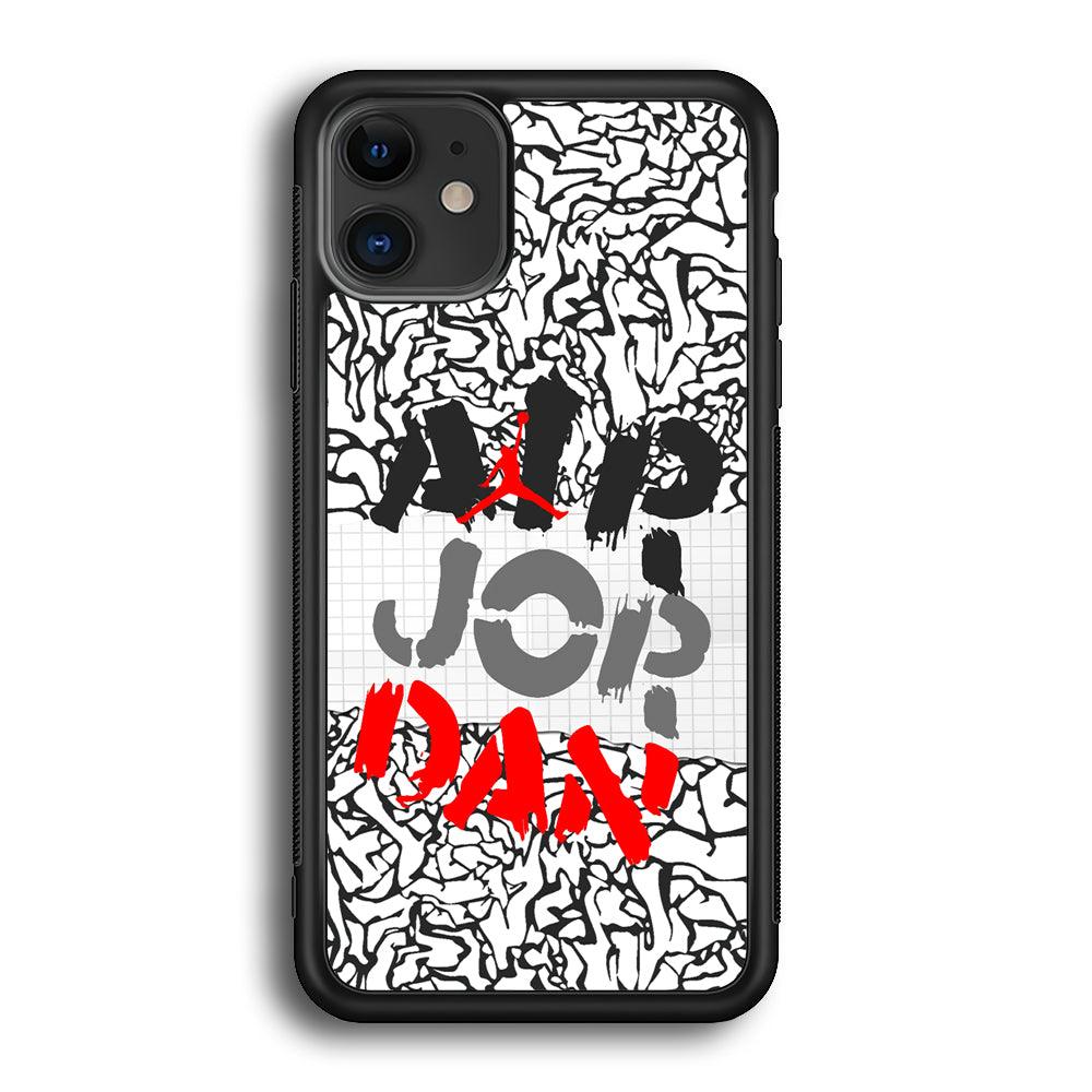 Air Jordan Drop The Paintbrush iPhone 11 Case-Rubber Black (2D Case)-Oxvistore
