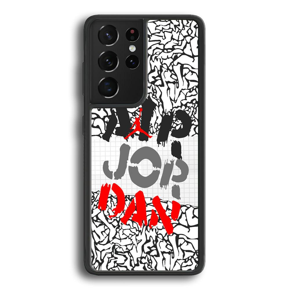 Air Jordan Drop The Paintbrush Samsung Galaxy S21 Ultra Case-Rubber Black (2D Case)-Oxvistore