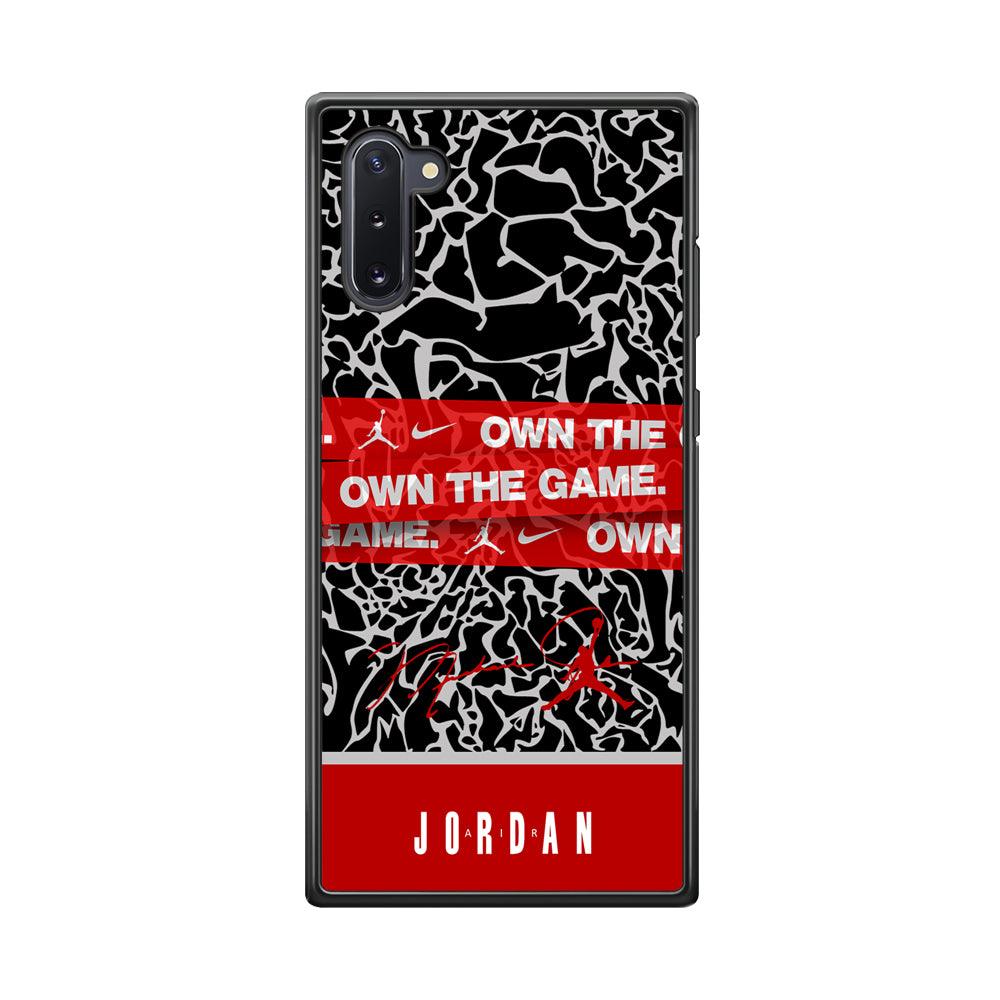 Air Jordan Element of The Game Samsung Galaxy Note 10 Case-Rubber Black (2D Case)-Oxvistore