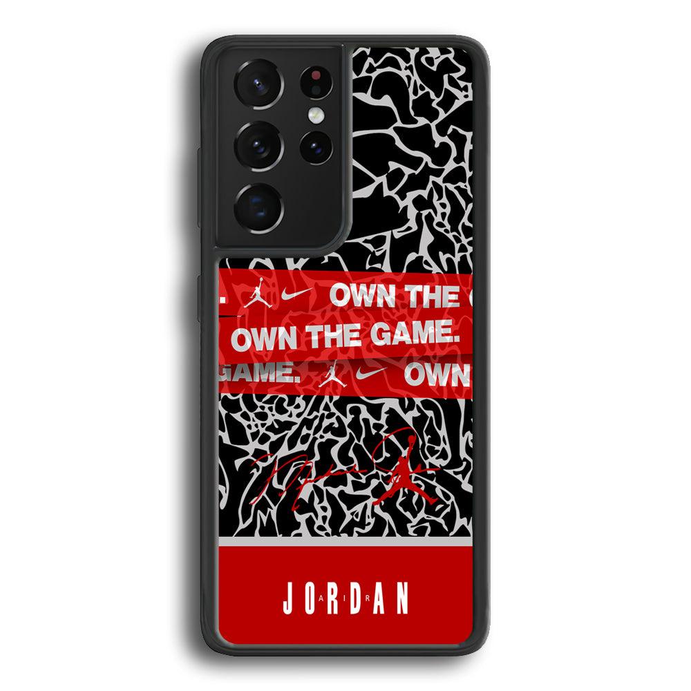 Air Jordan Element of The Game Samsung Galaxy S21 Ultra Case-Rubber Black (2D Case)-Oxvistore