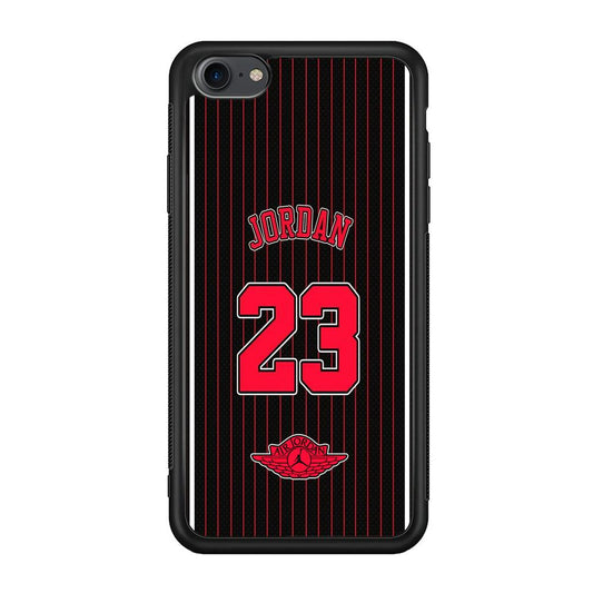 Air Jordan Emblem on Jersey iPhone 7 Case-Rubber Black (2D Case)-Oxvistore
