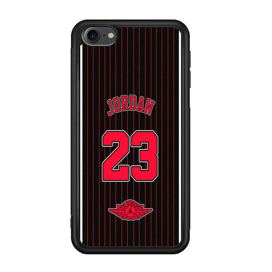Air Jordan Emblem on Jersey iPod Touch 6 Case-Rubber Black (2D Case)-Oxvistore
