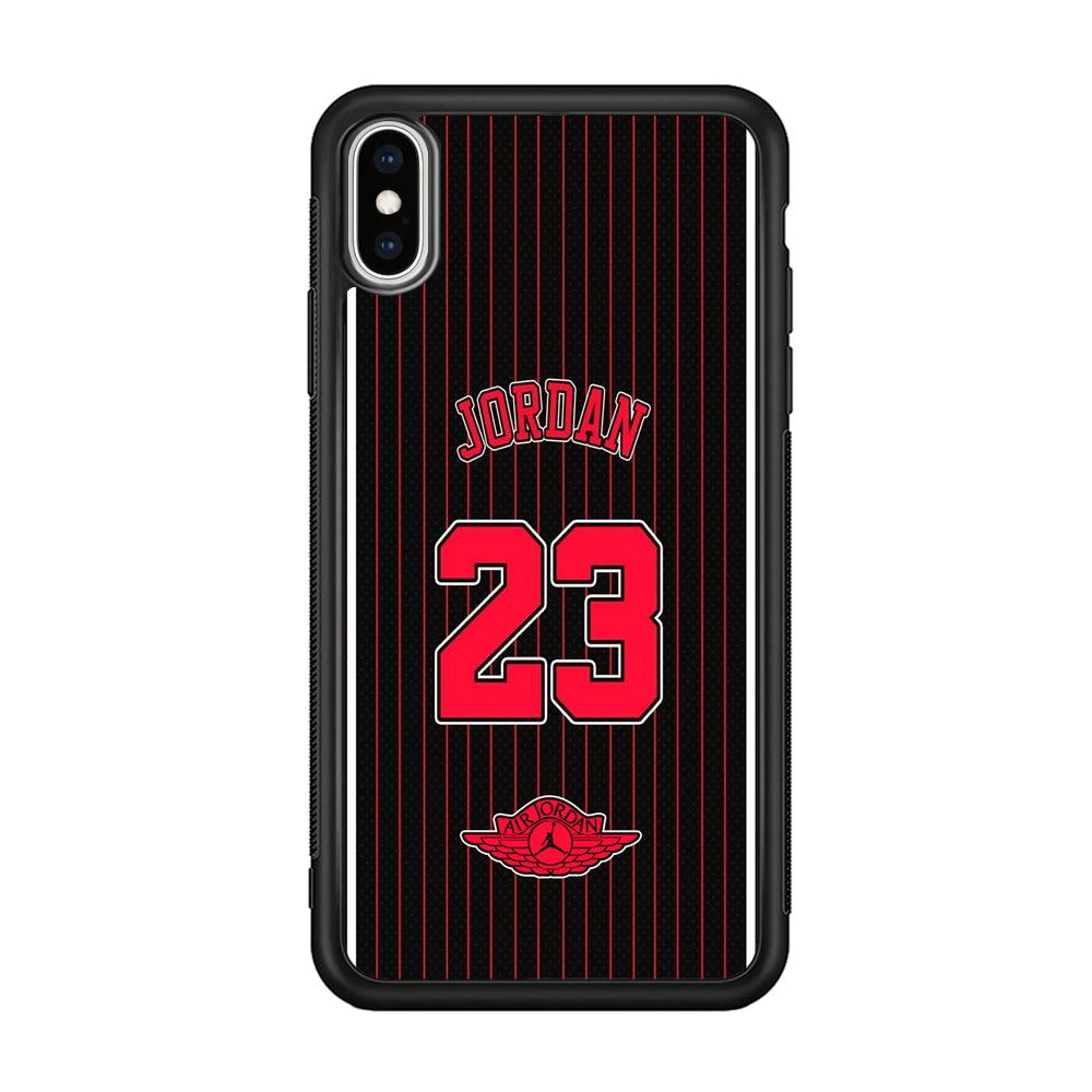 Air Jordan Emblem on Jersey iPhone X Case-Oxvistore