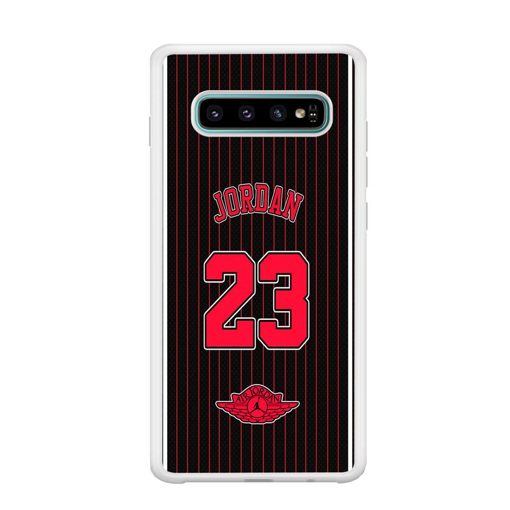 Air Jordan Emblem on Jersey Samsung Galaxy S10 Case-Oxvistore