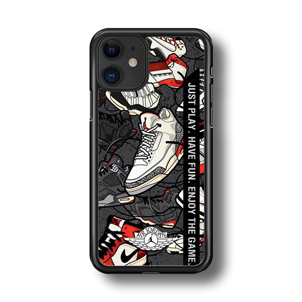 Air Jordan Enjoy The Game iPhone 11 Case-Rubber Black (2D Case)-Oxvistore