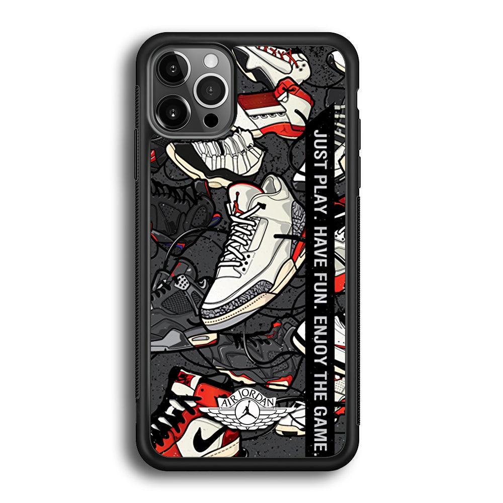 Air Jordan Enjoy The Game iPhone 12 Pro Case-Rubber Black (2D Case)-Oxvistore