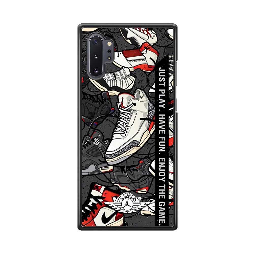 Air Jordan Enjoy The Game Samsung Galaxy Note 10 Plus Case-Rubber Black (2D Case)-Oxvistore