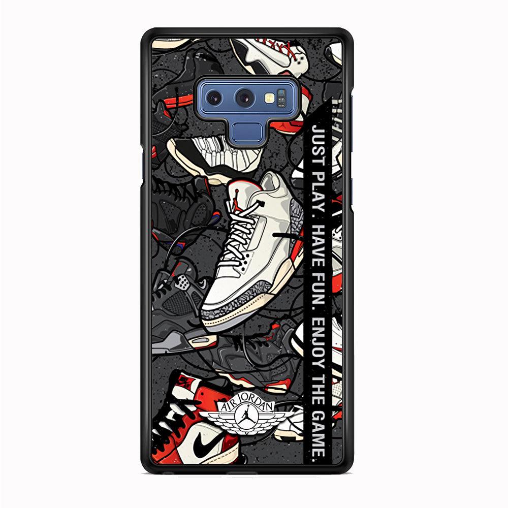 Air Jordan Enjoy The Game Samsung Galaxy Note 9 Case-Rubber Black (2D Case)-Oxvistore