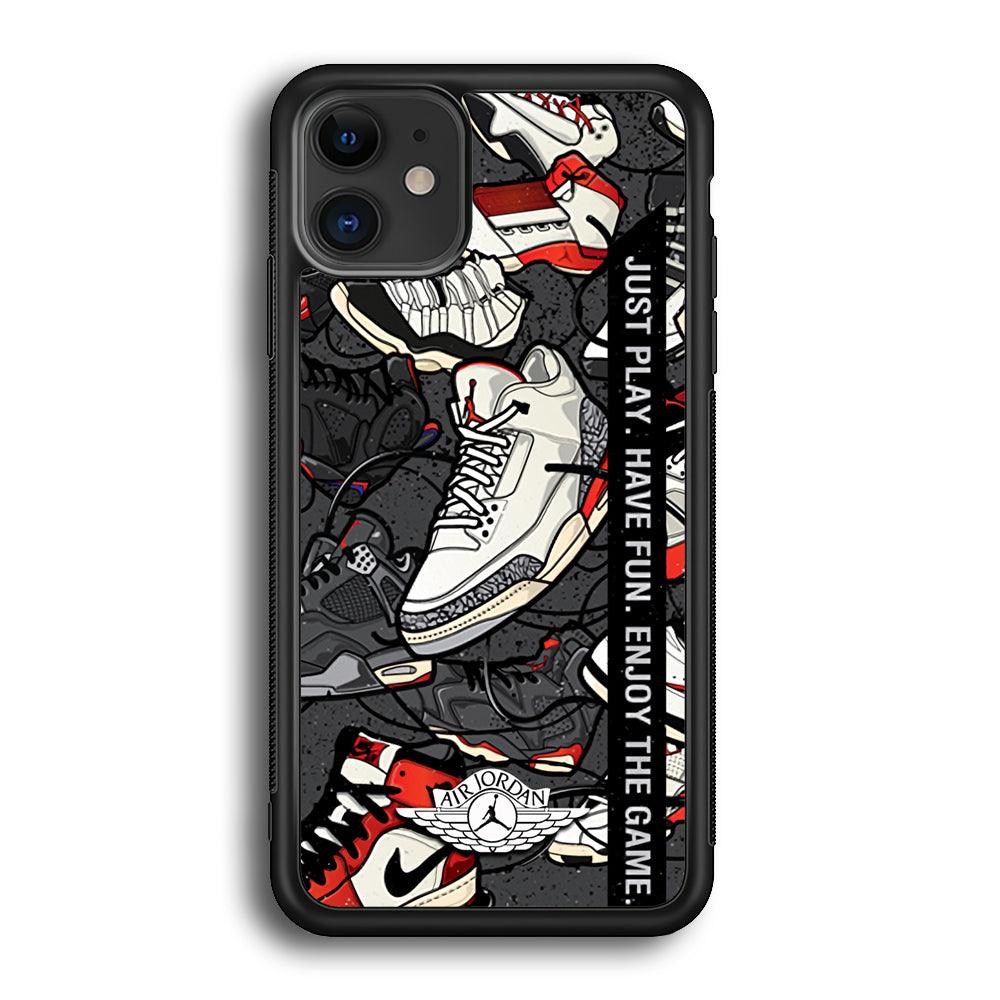 Air Jordan Enjoy The Game iPhone 12 Case-Rubber Black (2D Case)-Oxvistore