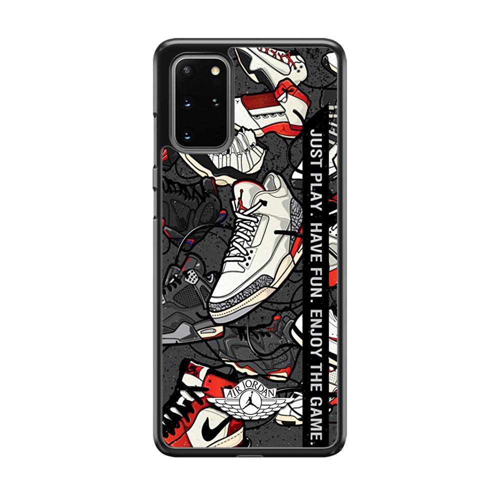 Air Jordan Enjoy The Game Samsung Galaxy S20 Plus Case-Rubber Black (2D Case)-Oxvistore