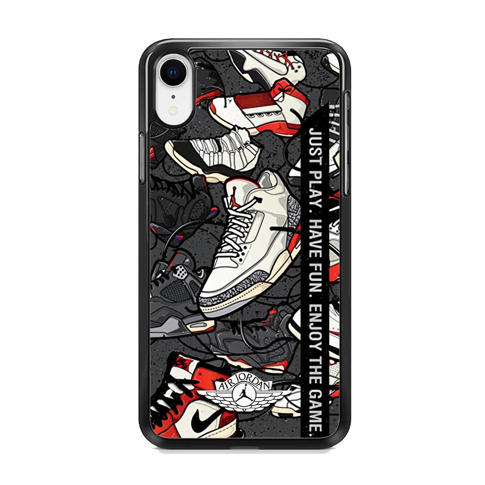 Air Jordan Enjoy The Game iPhone XR Case-Rubber Black (2D Case)-Oxvistore