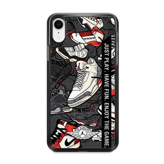 Air Jordan Enjoy The Game iPhone XR Case-Rubber Black (2D Case)-Oxvistore