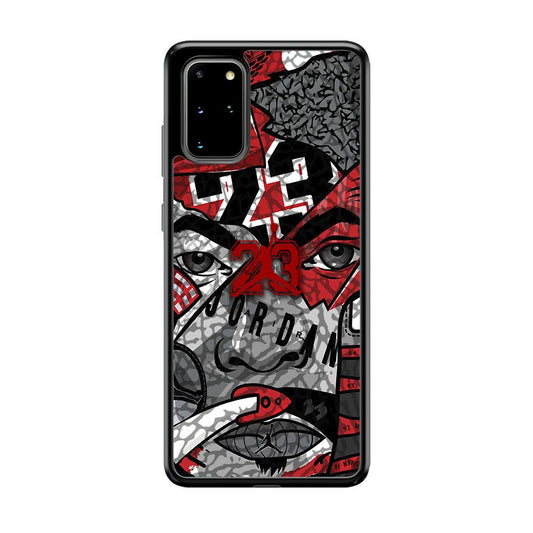 Air Jordan Face Without Mask Samsung Galaxy S20 Plus Case-Rubber Black (2D Case)-Oxvistore