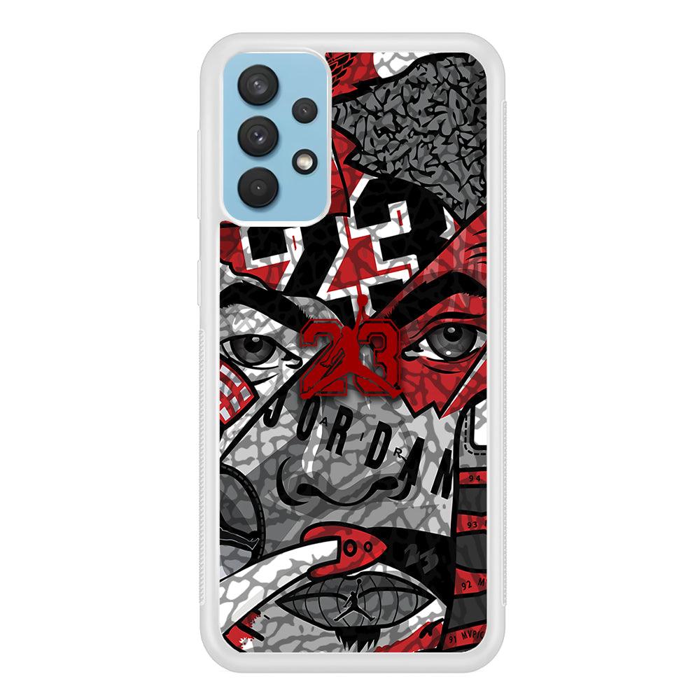 Air Jordan Face Without Mask Samsung Galaxy A32 Case-Oxvistore