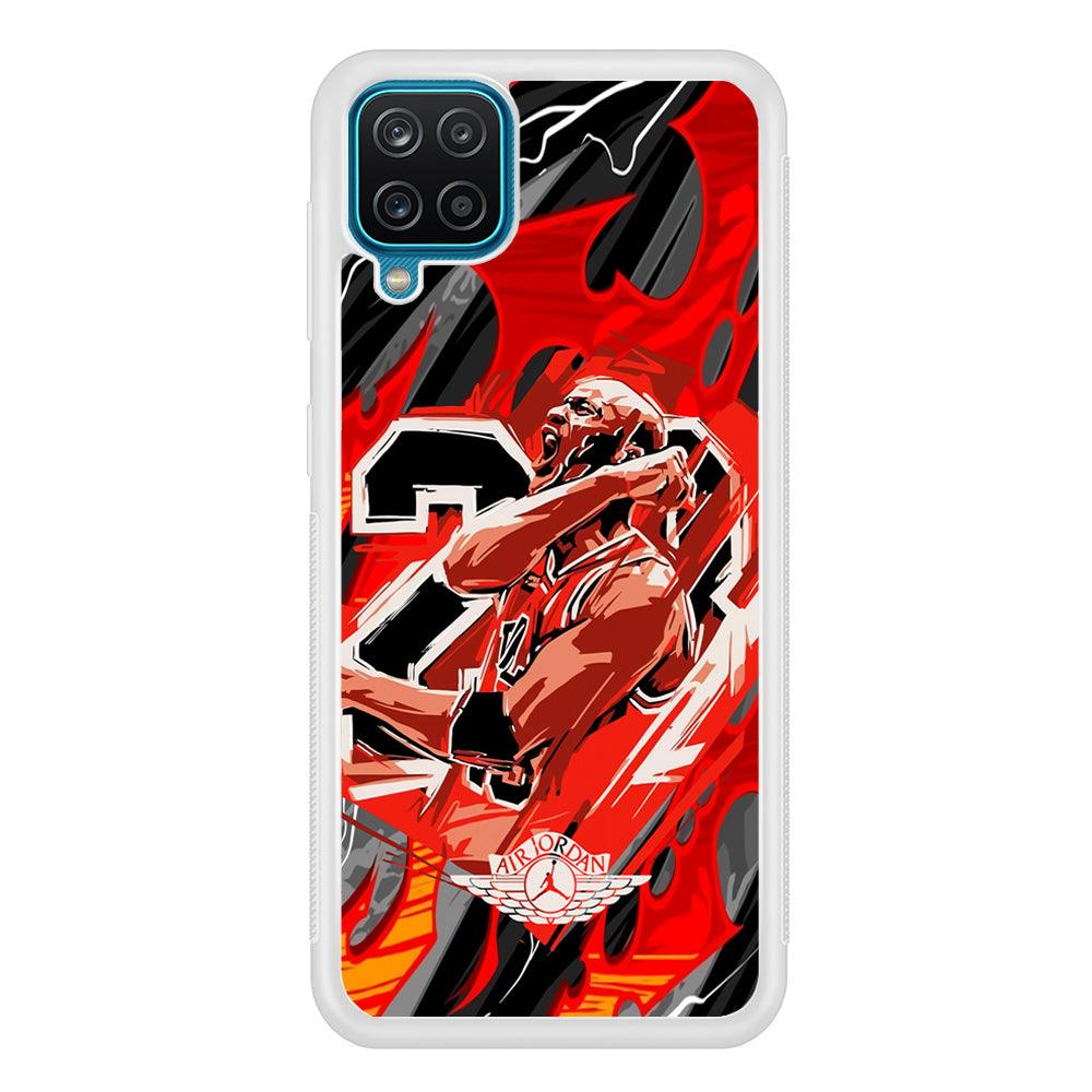 Air Jordan Flaming Spirit Samsung Galaxy A12 Case-Oxvistore