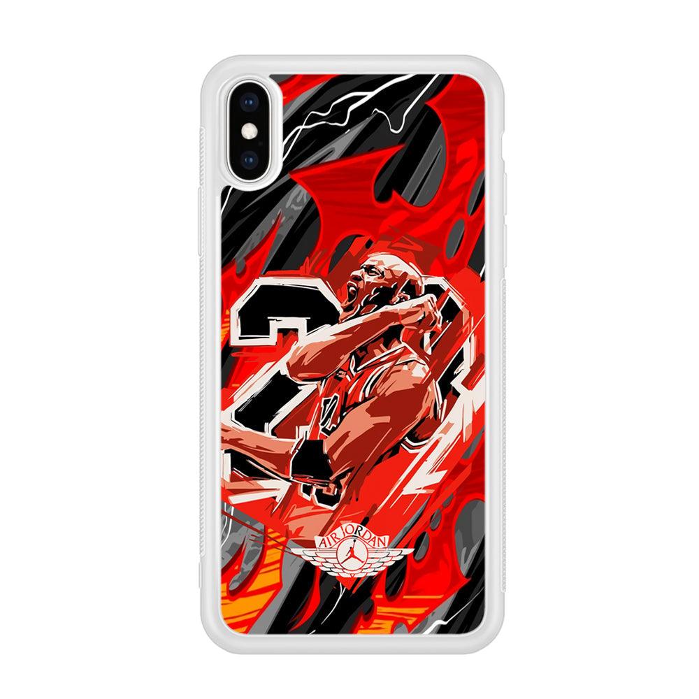 Air Jordan Flaming Spirit iPhone X Case-Oxvistore