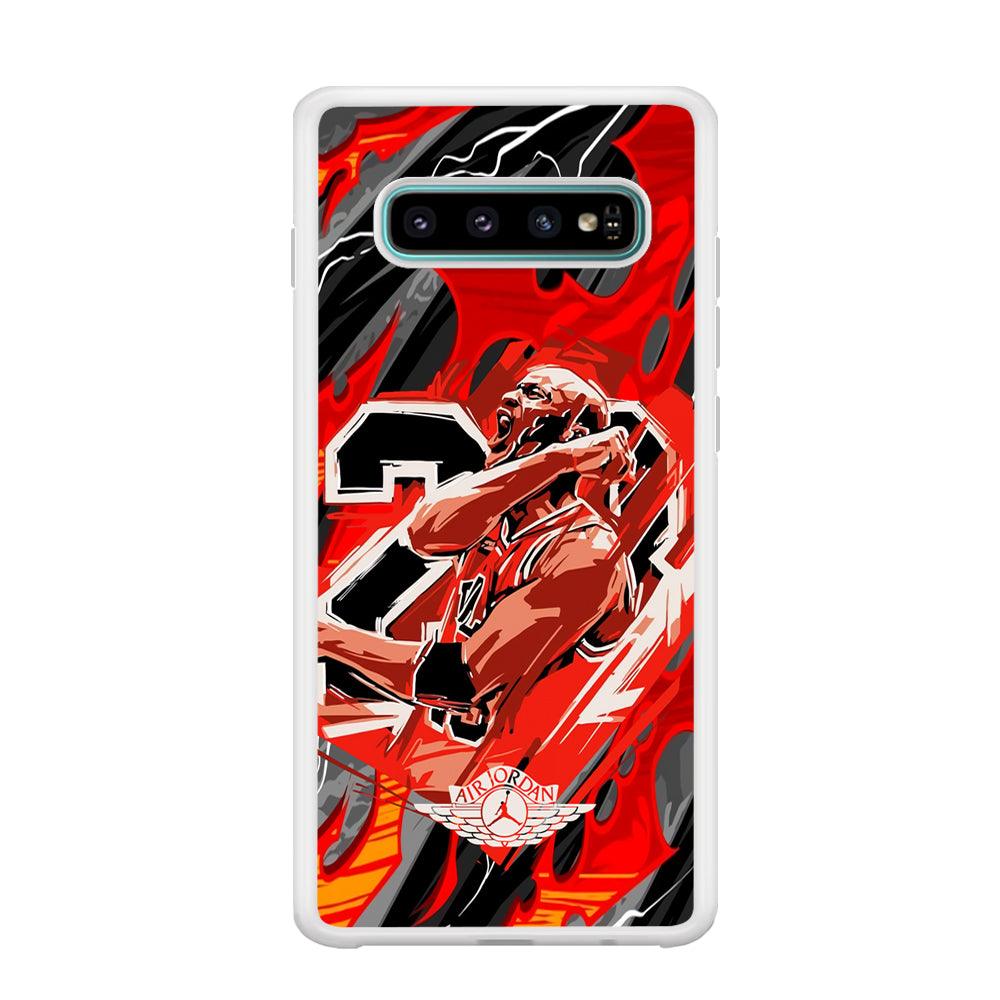 Air Jordan Flaming Spirit Samsung Galaxy S10 Plus Case-Oxvistore