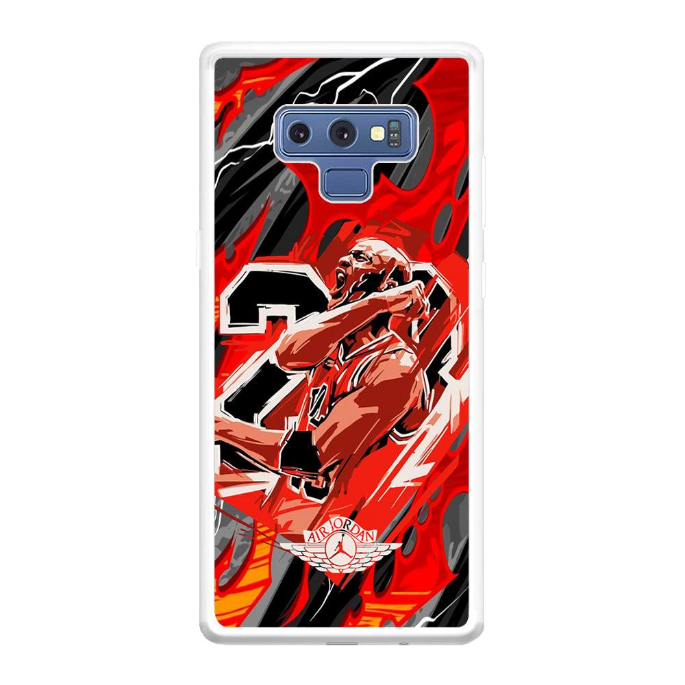 Air Jordan Flaming Spirit Samsung Galaxy Note 9 Case-Oxvistore