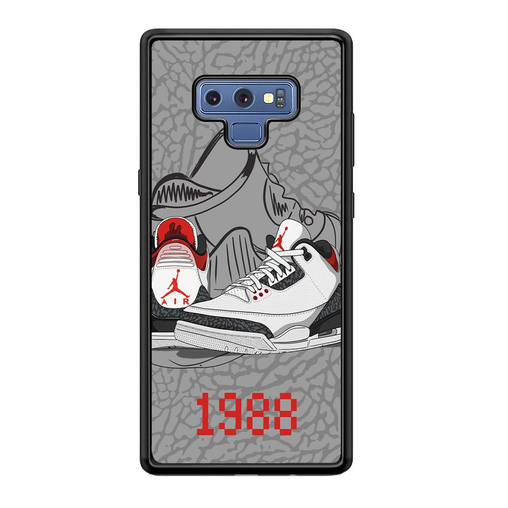 Air Jordan From The Past Samsung Galaxy Note 9 Case-Rubber Black (2D Case)-Oxvistore