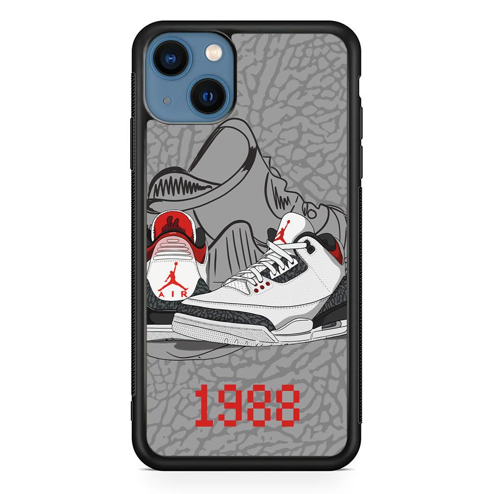 Air Jordan From The Past iPhone 14 Case-Rubber Black (2D Case)-Oxvistore