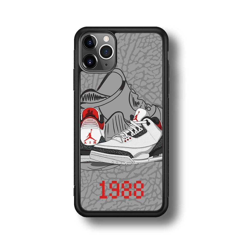 Air Jordan From The Past iPhone 11 Pro Max Case-Rubber Black (2D Case)-Oxvistore