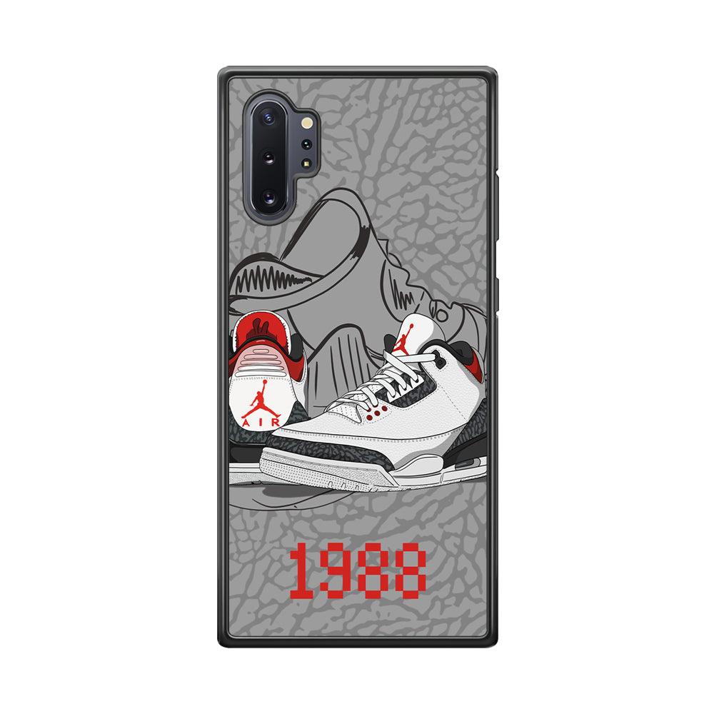 Air Jordan From The Past Samsung Galaxy Note 10 Plus Case-Rubber Black (2D Case)-Oxvistore
