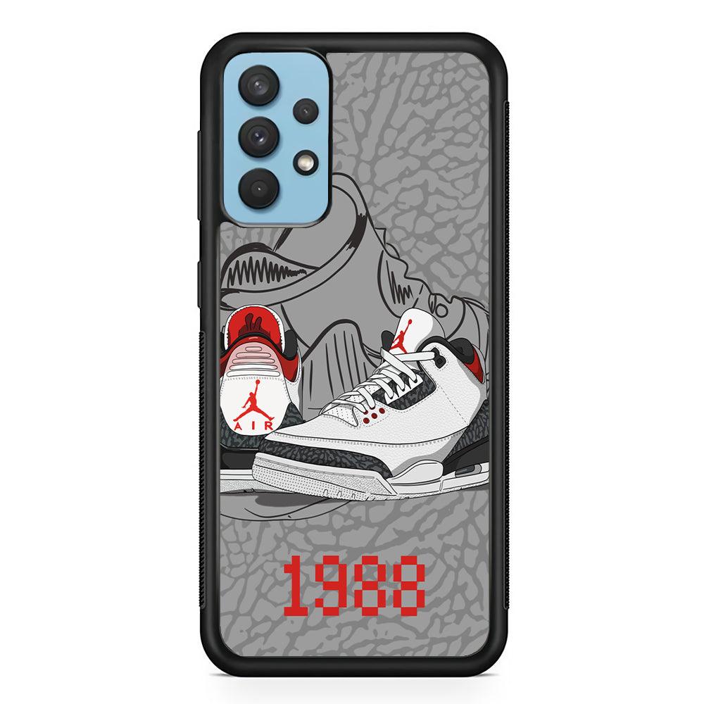 Air Jordan From The Past Samsung Galaxy A32 Case-Rubber Black (2D Case)-Oxvistore