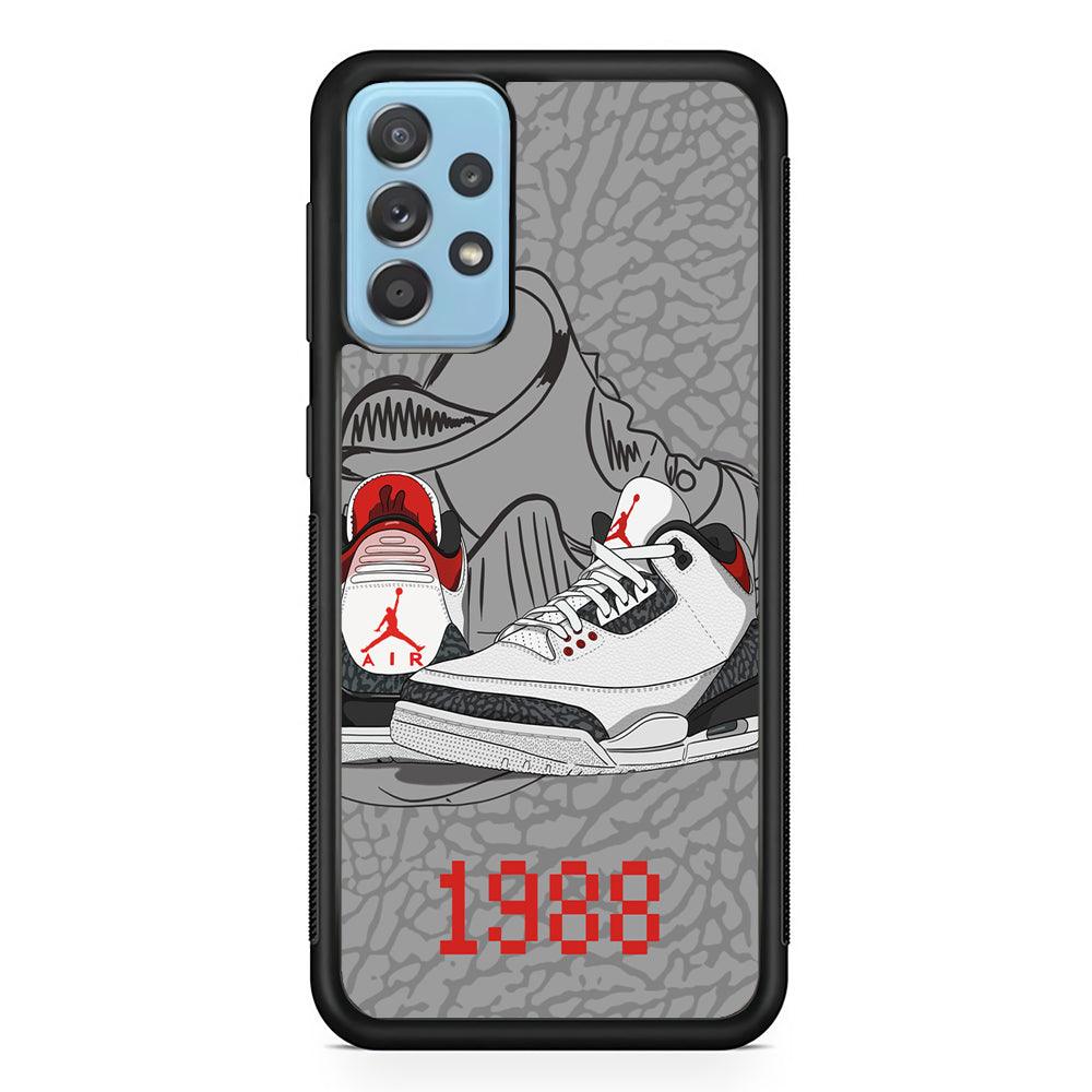Air Jordan From The Past Samsung Galaxy A72 Case-Rubber Black (2D Case)-Oxvistore