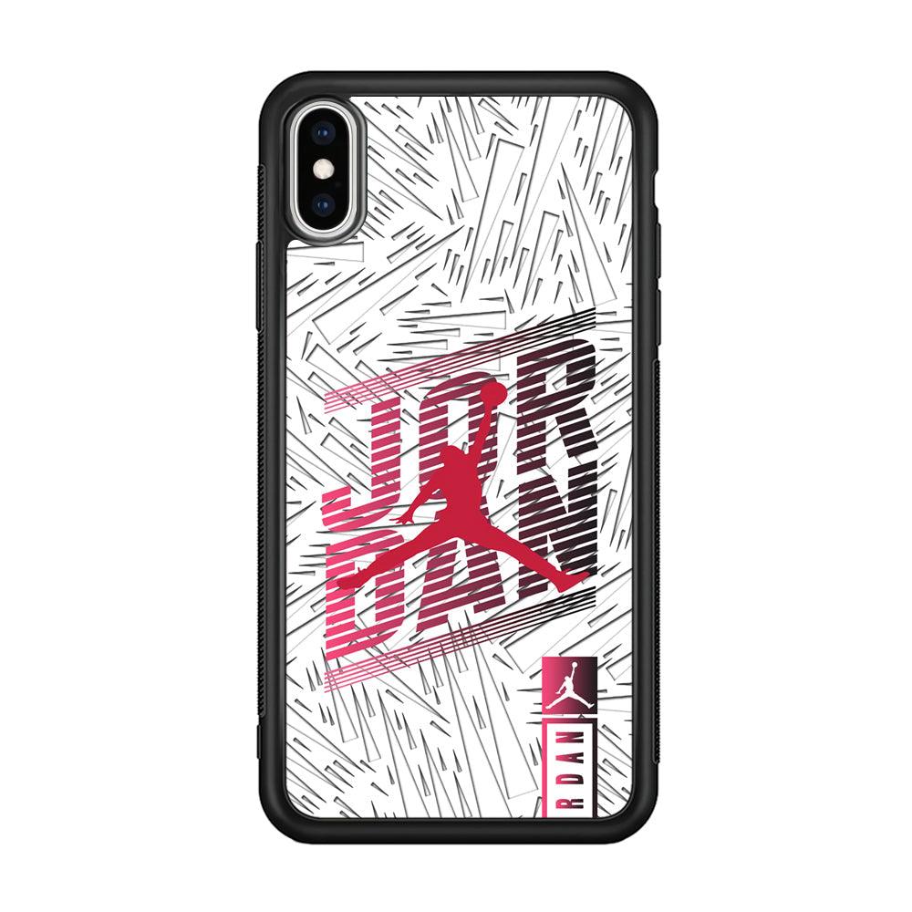 Air Jordan Going Ahead iPhone XS Case-Rubber Black (2D Case)-Oxvistore
