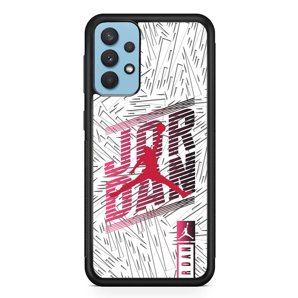 Air Jordan Going Ahead Samsung Galaxy A32 Case-Rubber Black (2D Case)-Oxvistore