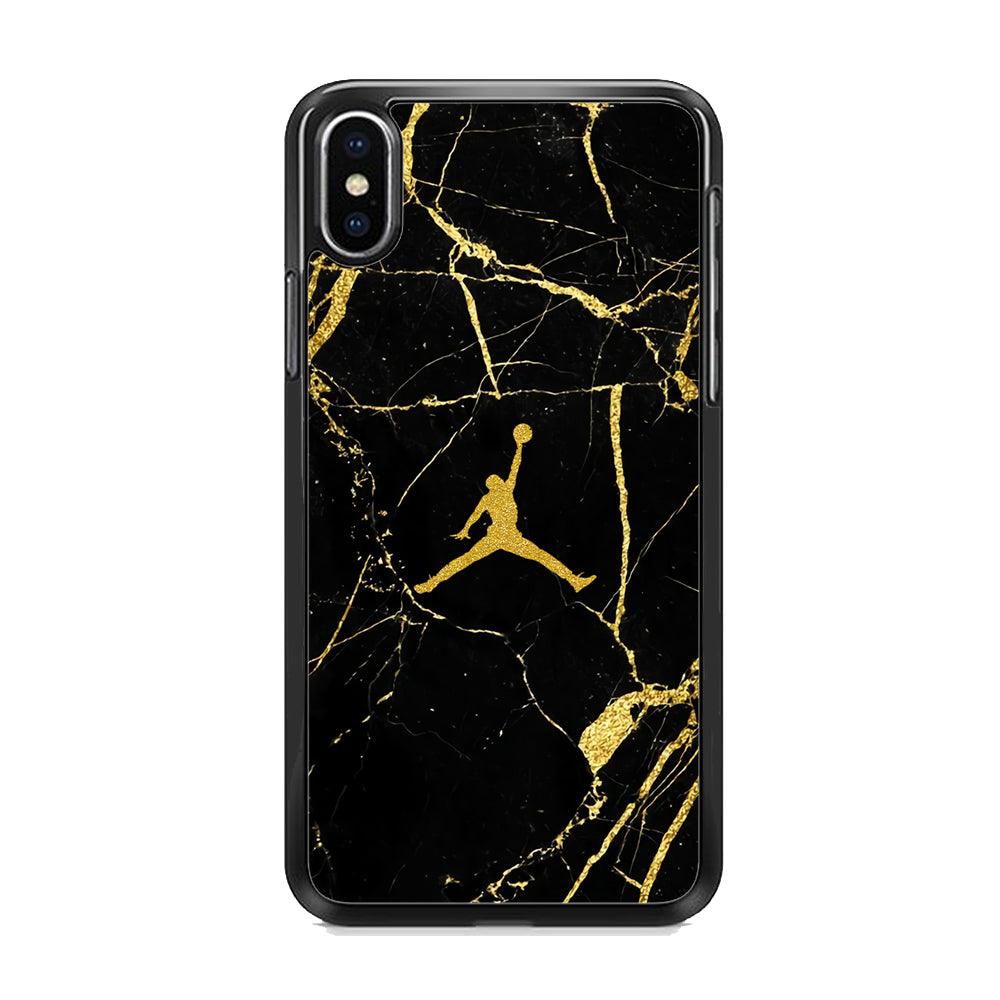 Air Jordan Golden Root Marble iPhone XS Case-Oxvistore