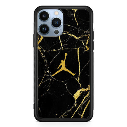 Air Jordan Golden Root Marble iPhone 15 Pro Case-Oxvistore