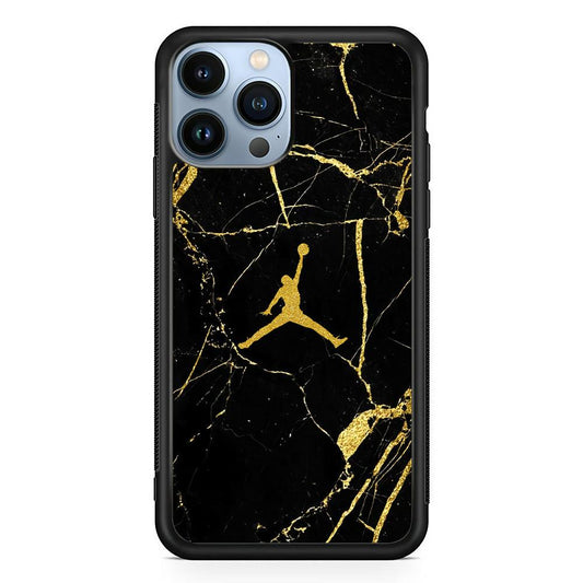 Air Jordan Golden Root Marble iPhone 15 Pro Case-Oxvistore